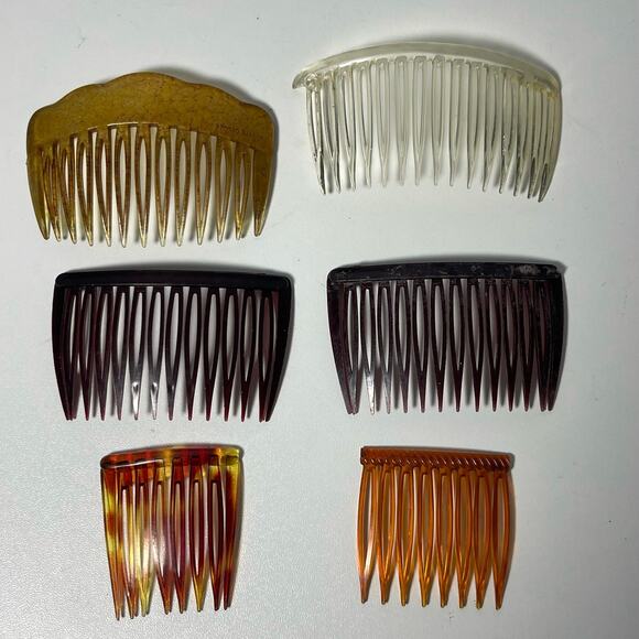 Vtg 1980's Hair Comb Set of 6 (Goody, USA, France) - Picture 1 of 9